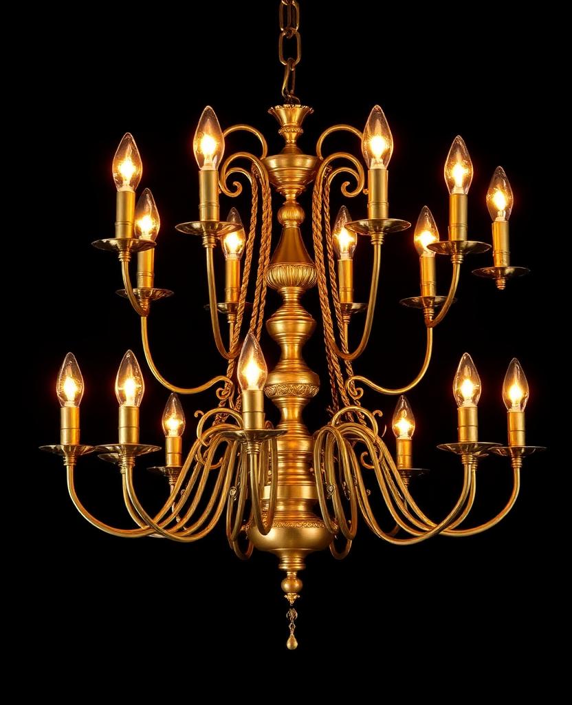Handys Verified Adira Twelve-Arm Brass Chandelier