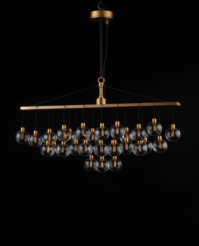 Handys Verified Onyx Linear Glass Chandelier