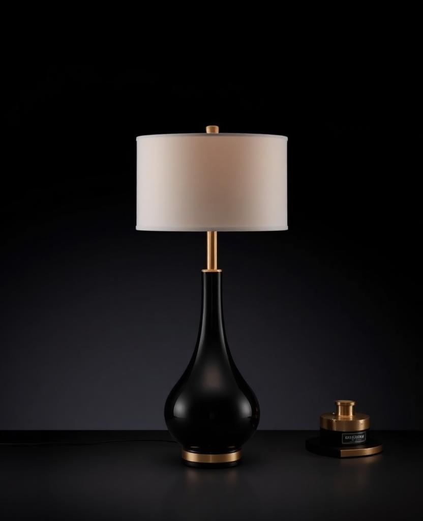 Handys Verified Vesper Black Ceramic Table Lamp